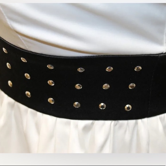 Glam Dress Women Black / White Strapless Fit And Flare Dress Small - Picture 8 of 10